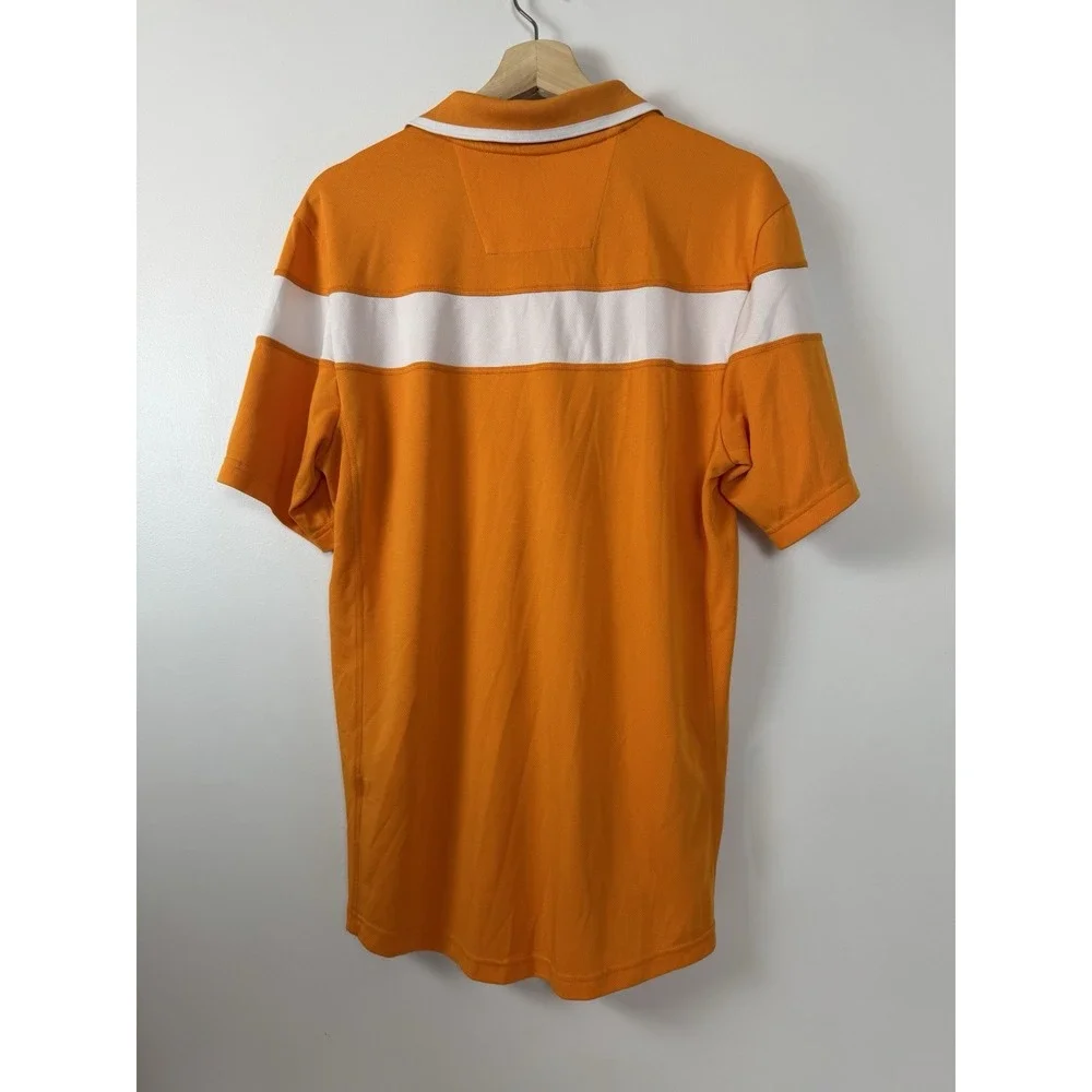 Tennessee Volunteers Polo Shirt Men Medium Orange Embroidered Adidas Climacool *